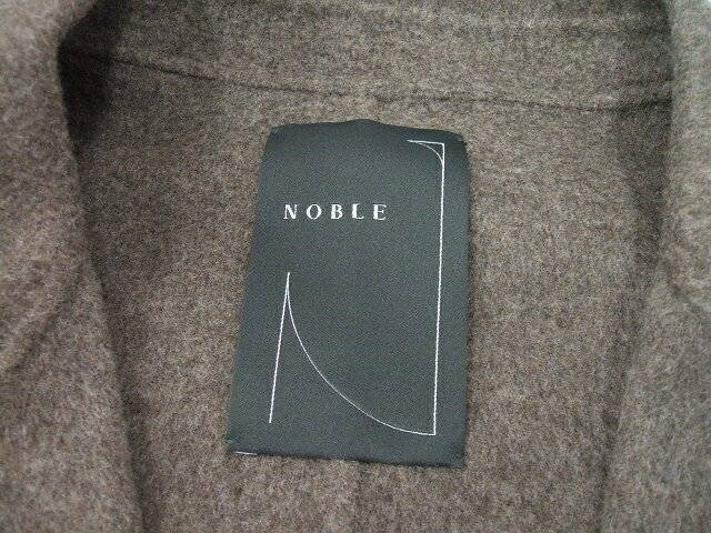 Spick and Span Noble W/Nリバーピークドマキシコート 定価64900円 サイズ36 ロング コート 21AW グレージュ レディース スピック＆スパン ノーブル【中古】2-1110A 3