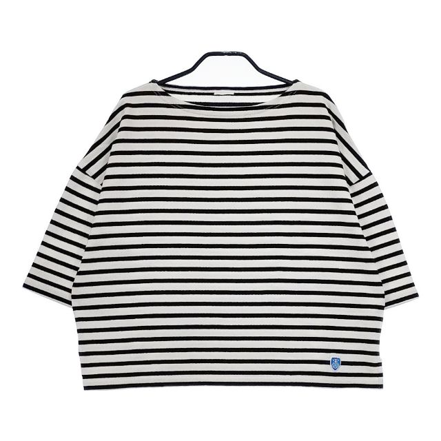 Rakuten - ORCIVAL ボーダー ワイド フランス製 カットソー ホワイト ブラック レディース オーシバル/オーチバル【中古】5-0405S
