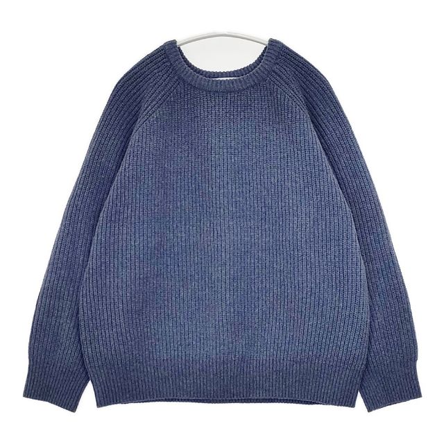 Rakuten - Heart Market ウールナイロン リブ セーター ニット インディゴブルー レディース ハートマーケット【中古】5-1002T
