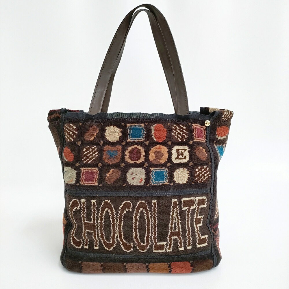 ebagos シェニール チョコレート トート CHOCOLATE 定価64900円 トートバッグ 25AW ブラウン レディース エバゴス【中古】6-0203T