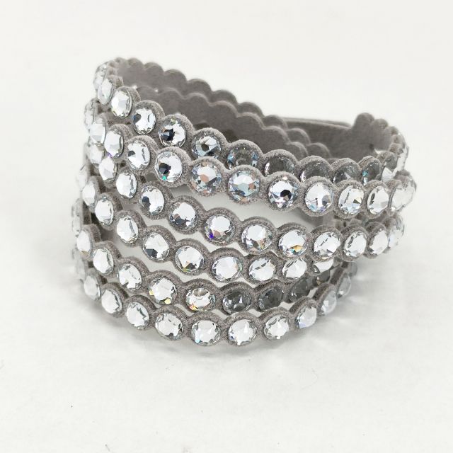 Rakuten - SWAROVSKI POWER COLLECTION パワーコレクション 3連 クリアクリスタル ブレスレット グレー レディース スワロフスキー【中古】6-0527G