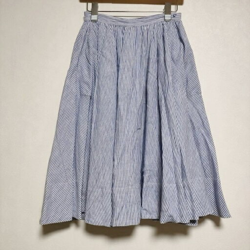 LE GLAZIK FLANDERS LINEN フランダースリネン ストライプ スカート ブルー ホワイト レディース ルグラジック【中古】4-0722M LE GLAZIK FLANDERS LINEN フランダースリネン ストライプ スカート ブルー ホワイト レディース ルグラジック【中古】4-0722M