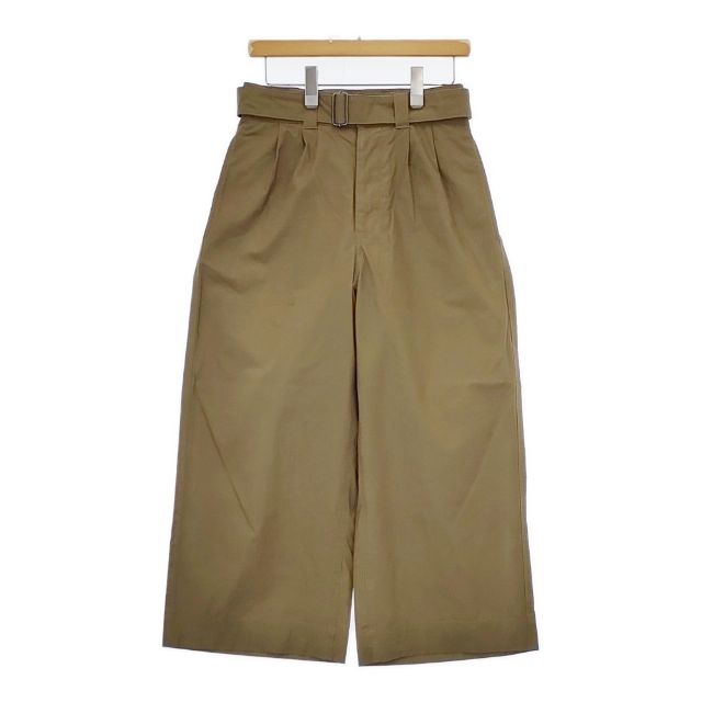 Rakuten - MHL. 595-4143505 CRISP COTTON PLAINWEAVE ベルト付き コットン パンツ 24SS カーキ レディース エムエイチエル【中古】5-0730G