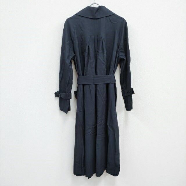 ANAYI レーヨン ベルト付き サイズ36 トレンチコート ネイビー レディース アナイ【中古】3-0421M