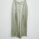 MADROMY 新品 ORCA PANTS 定価13200円 サテン地 パンツ ライトグリーン レディース マッドロミー【中古】3-0924M