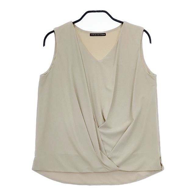 TITE IN THE STORE ノースリーブブラウス ガウチョパンツ セットアップ ベージュ レディース ティテインザストア【中古】5-0503M