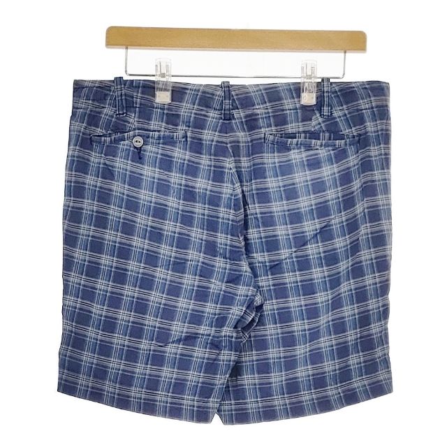 POLO RALPH LAUREN チェック ストレートフィット ショートパンツ ハーフパンツ ショーツ ブルー メンズ ポロ・ラルフローレン【中古】5-0609S