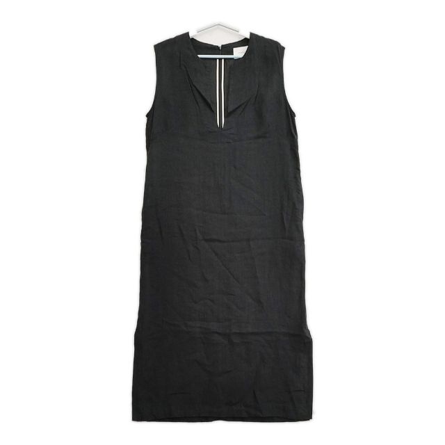 Rakuten - manon LINEN NO SLEEVE ONE PIECE リネンノースリーブ ワンピース ブラック レディース マノン【中古】5-0609M