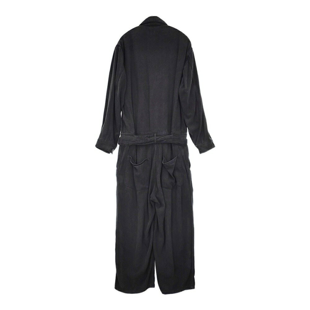 COMOLI シルクネップオールインワン 定価96800円 サイズ1 Z01-01012 オールインワン ツナギ 24SS ブラック メンズ コモリ【中古】5-0628M