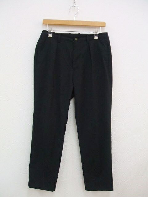 POLYPLOID タックパンツ 04-C-04 TUCK SUIT PANTS C サイズ1 ブラック メンズ ポリプロイド【中古】1-0411M♪