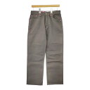 Levi's 新品 RED TAB 502-3655 W31L33 ツイル ガンメタル ストレート デニムパンツ グレー メンズ リーバイス【中古】5-0104G