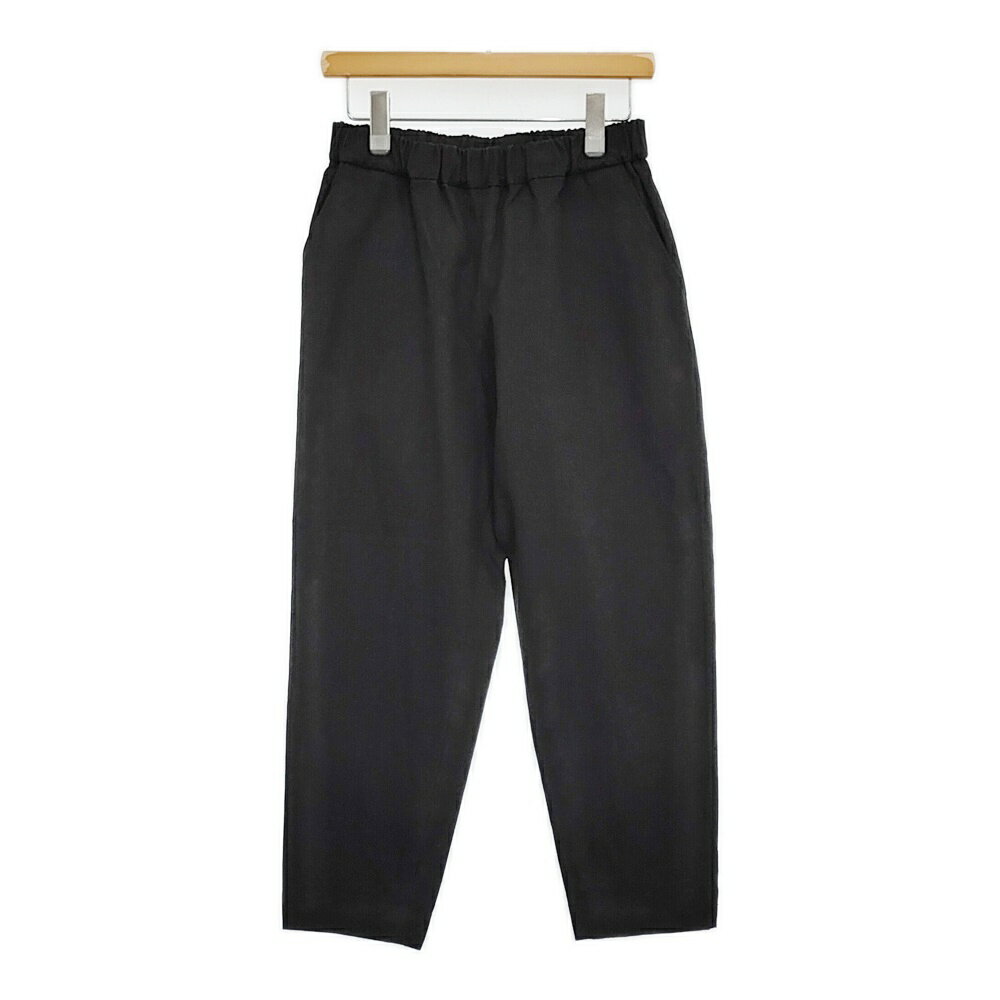 ARTS&SCIENCE リネン混 イージーパンツ サイズ1 0242-L3108-1016 パンツ 24SS ブラック レディース アーツ&サイエンス【中古】5-0926M