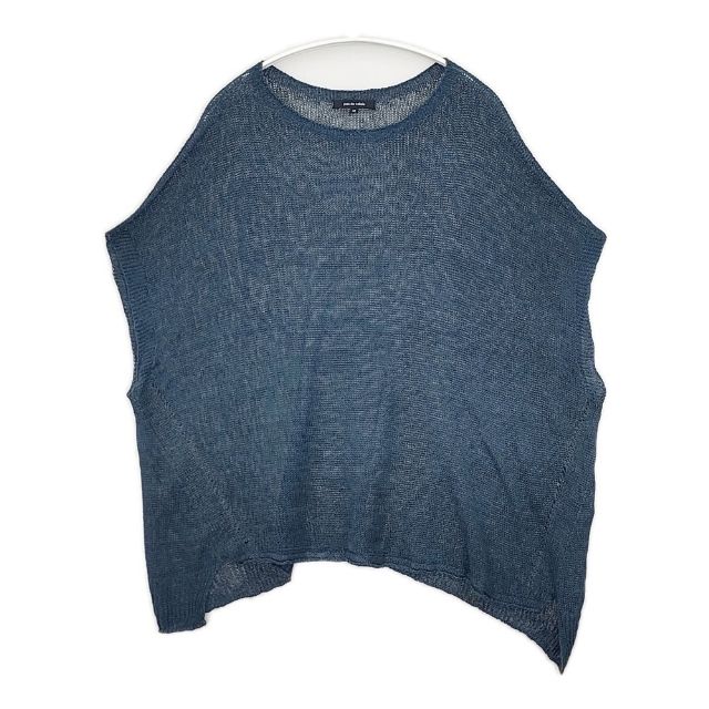 Rakuten - pas de calais ノルマンディビンテージ リネン ニットベスト 定価27500円 ベスト 24SS ブルー レディース パドカレ【中古】6-0404M