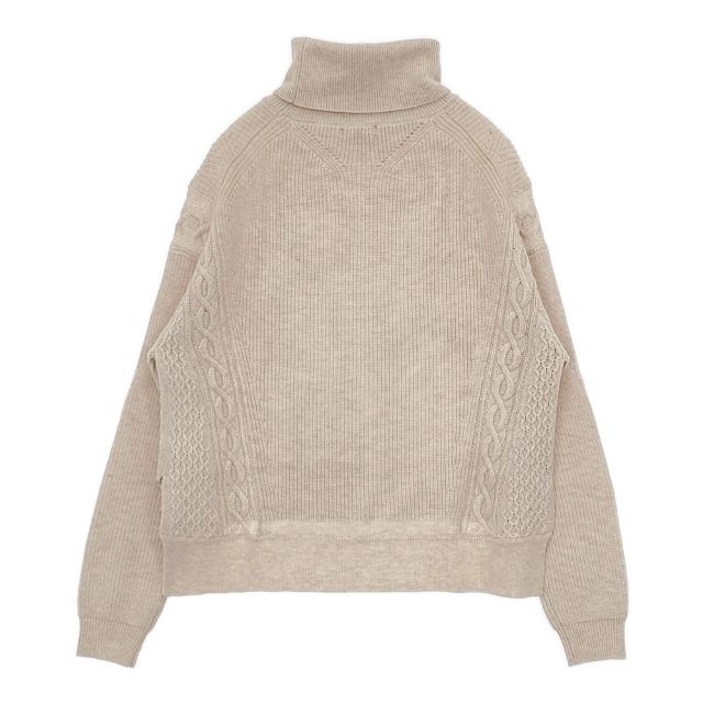 ブランド古着の専門店 ジージーのVIVIENNE TAM タートルネック セーター ニット ベージュ レディース ヴィヴィアンタム【中古】5-1229T｜アングル2