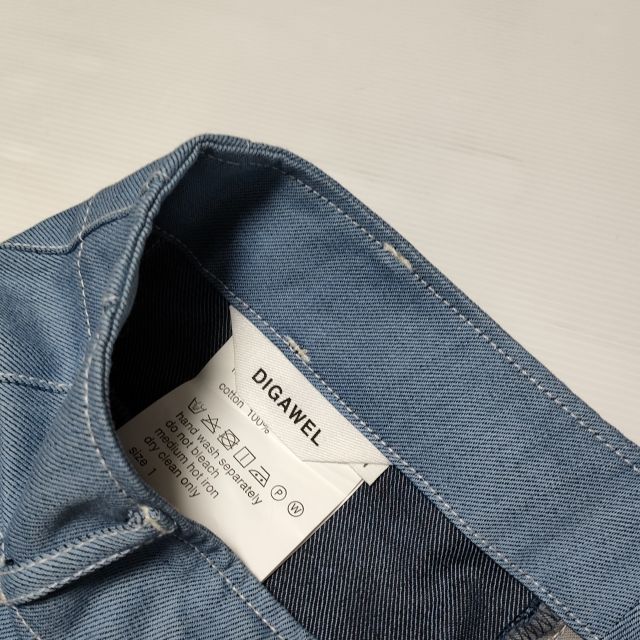 DIGAWEL Denim Pants DWUA013 定価30800円 センタープレス デニムパンツ ブルー メンズ ディガウェル【中古】3-1008G