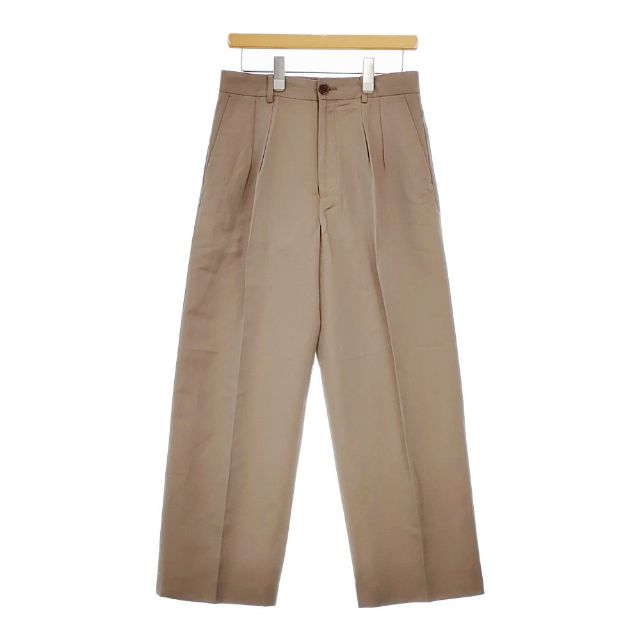 MY タックパンツ 221-61503 ウールリネン センタープレススラックス パンツ ブラウン レディース マイ【中古】5-0322G