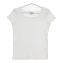 agnes b. サイズT3 E593JG13 コットン 日本製 半袖Tシャツ カットソー ホワイト レディース アニエスベー【中古】5-0617S