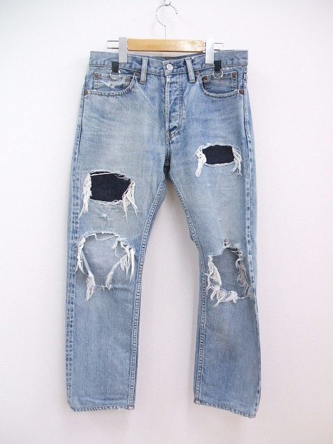 TAKAHIRO MIYASHITA TheSoloist グランジデニム grunge jean smd.0001AW20 MINEDENIM サイズ30 ジーンズ デニムパンツ ブルー メンズ タカヒロミヤシタザソロイスト【中古】2-1208G☆