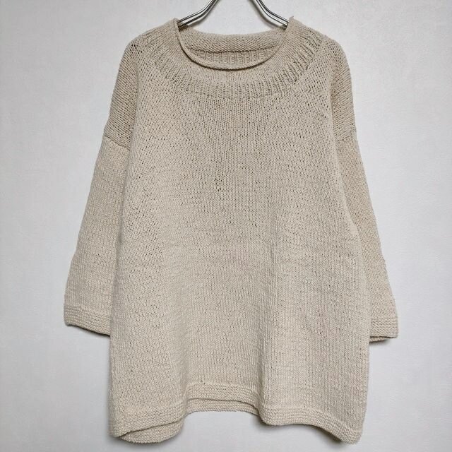 Rakuten - Mcmachan Woolen マクマーンウーレン コットン プルオーバー ネパール製 ニット ベージュ レディース【中古】4-0401M