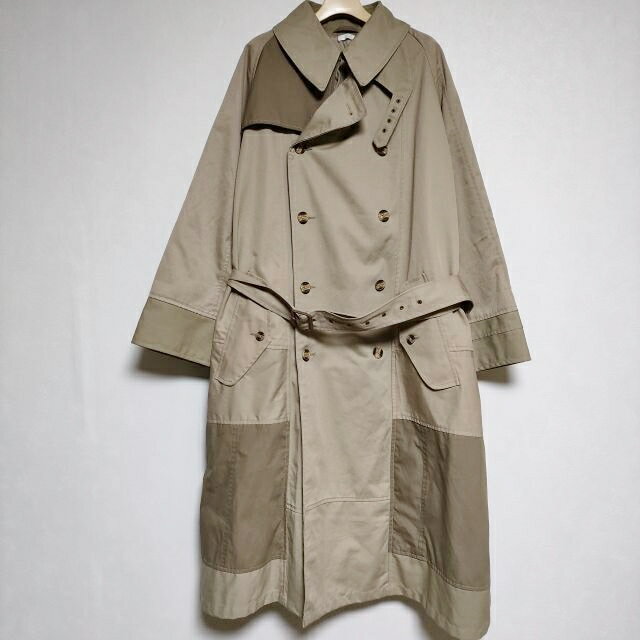 SEEALL RECONSTRUCTED TRENCH COAT 再構築 トレンチコート ベージュ メンズ シーオール【中古】4-0401M∞