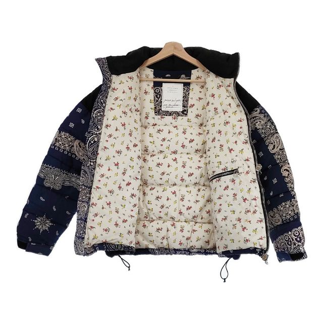 READYMADE RE-CO-NV-00-00-108 BANDANA DOWN JACKET バンダナ柄 2 ダウンジャケット ブルー ネイビー メンズ レディメイド【中古】4-0929A
