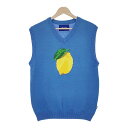 AWAKE NY アウェイクニューヨーク LEMON VEST ノースリーブニット ベスト ブルー メンズ【中古】5-0312M