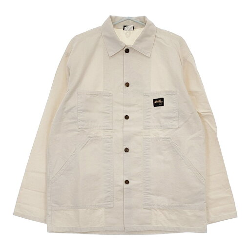 Stan Ray USA製 Shop Jacket Natural Drill L パッチポケット トリプルステッチ カバーオール オフホワイト メンズ スタンレイ【中古】5-0422M Stan Ray USA製 Shop Jacket Natural Drill L パッチポケット トリプルステッチ カバーオール オフホワイト メンズ スタンレイ【中古】5-0422M
