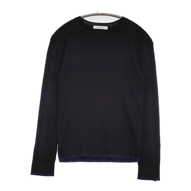 Simplicite バイカラーリブニット セーター ニット ブラック ネイビー レディース シンプリシテェ【中古】5-1004M