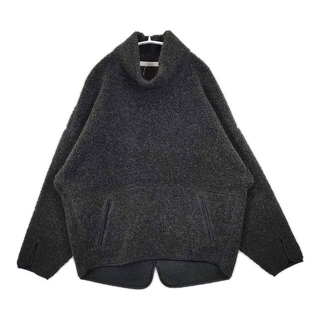 archi BOA FLEECE HIGH NECK PULLOVER 定価25000円 ボア フリース ジャケット チャコールグレー レディース アーキ【中古】6-0101T