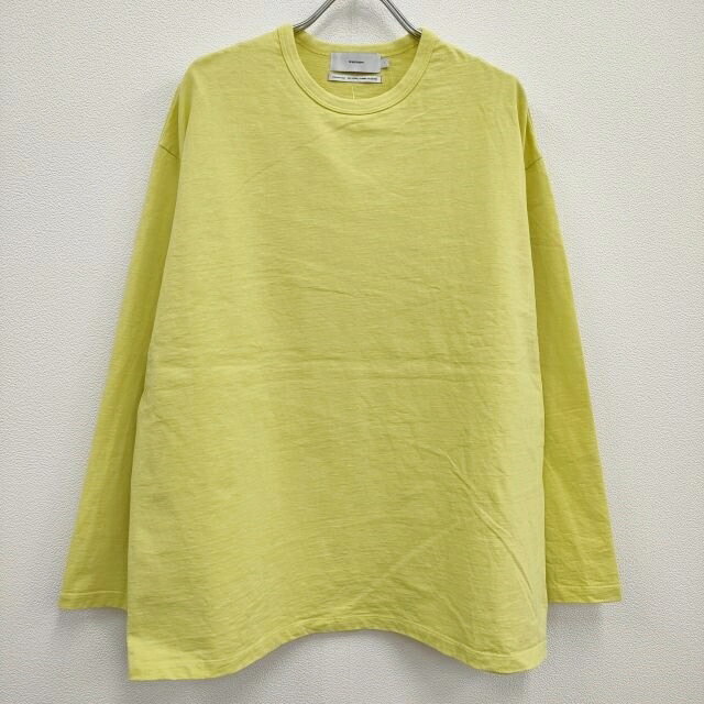 Graphpaper Recycled Cotton Jersey L/S Tee リサイクルコットン 長袖Tシャツ ロンT 23SS イエロー メンズ グラフペーパー【中古】4-0410M♪