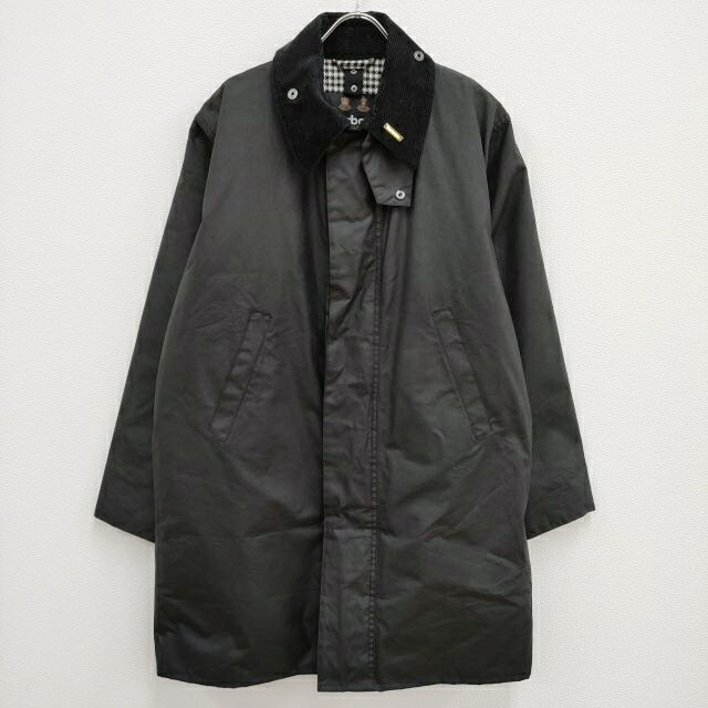 Barbour/BEAUTY&YOUTH 別注 BORDER MOONファブリック サイズ36 千鳥格子 222MWX2134 オイルド コート ブラック メンズ バブアー【中古】4-0423T♪