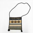 Story mfg. ストーリーエムエフジー 24SS STASH BAG 定価33000円 コットン ショルダーバッグ カーキ ブラック メンズ【中古】5-0422G(4)