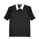 THE RERACS 未使用品 ラグランニットショートスリーブポロシャツ 24SS-REKN-365L 定価33000円 ポロシャツ ブラック レディース ザリ...