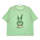 ALL HOURS オールアワーズ うさぎ コットン 半袖Tシャツ カットソー ライトグリーン レディース【中古】5-0521S