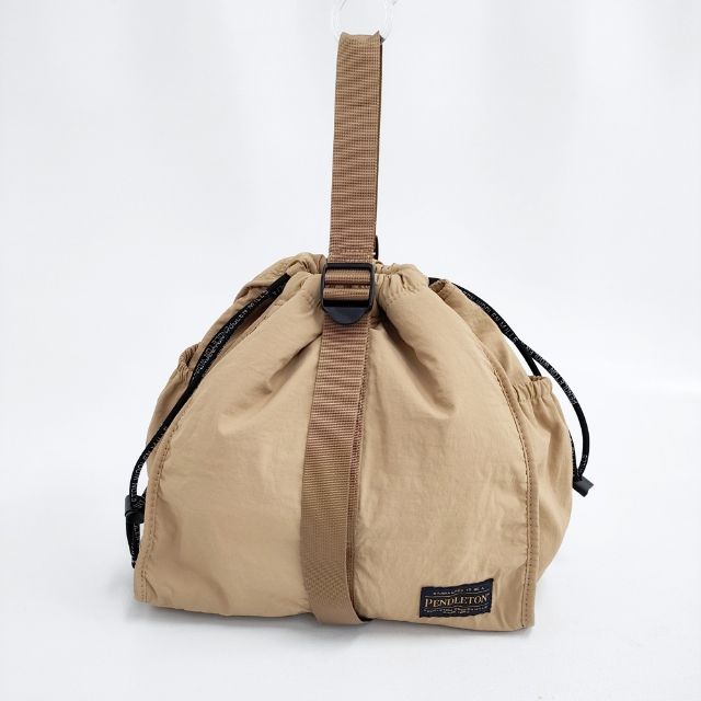 Rakuten - PENDLETON 稲葉真理恵さんコラボ 巾着ワンハンドル2WAYバッグ ナイロン トートバッグ ベージュ レディース ペンドルトン【中古】6-0201G