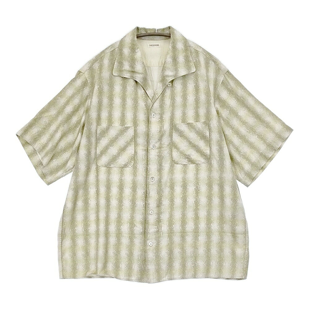 即売希望・値下交渉可】NICENESS KNOX 25SSシャツ 千鳥格子 M NICENESS