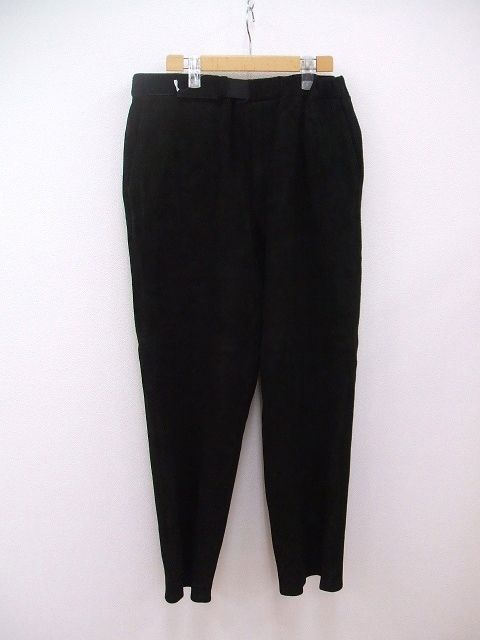 Graphpaper 定価79200円 GM213-40065 Goat Suede Chef Pants スエード パンツ ブラック メンズ グラフペーパー【中古】2-1018T☆