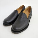 YOKE 新品 プレーントゥ シューズ 定価68200円 サイズ1 25cm スリッポン 23SS ブラック メンズ ヨーク【中古】3-0331G(4)