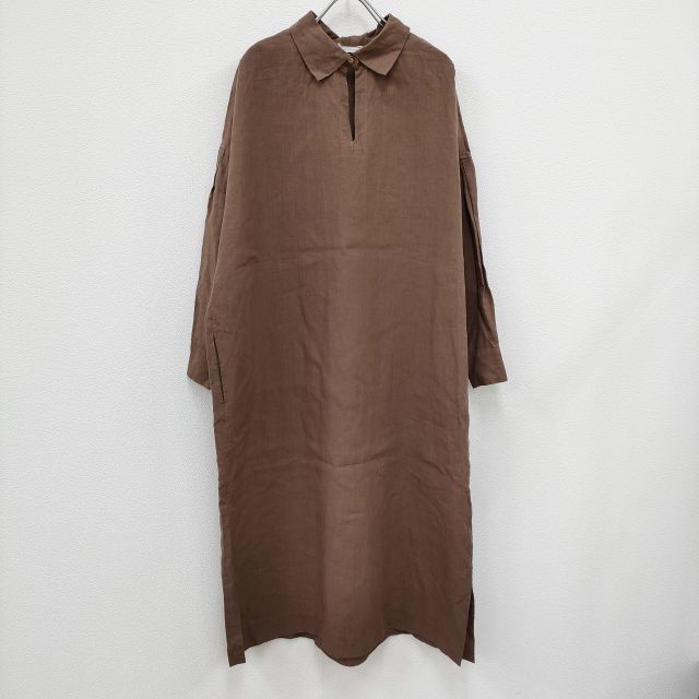 ARTS SCIENCE Front Slit slip on Shirt Dress 定価90200円 0221-L5156-1094 サイズ1 ワンピース ブラウン レディース アーツ サイエンス【中古】4-0229M☆