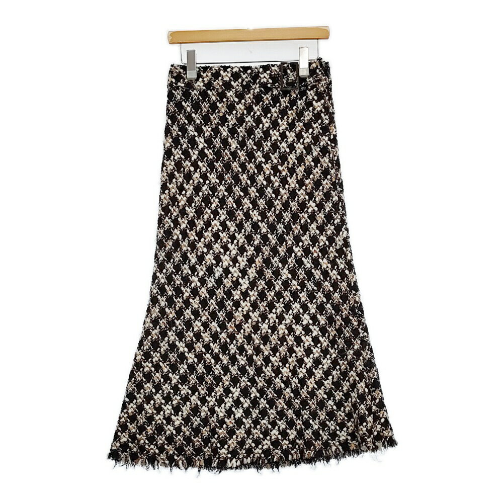 Rakuten - ANNE KLEIN ツイード ウール混 ニット マキシ丈 44373 サイズ11 ロングスカート ブラック ブラウン レディース アンクライン【中古】6-0115T