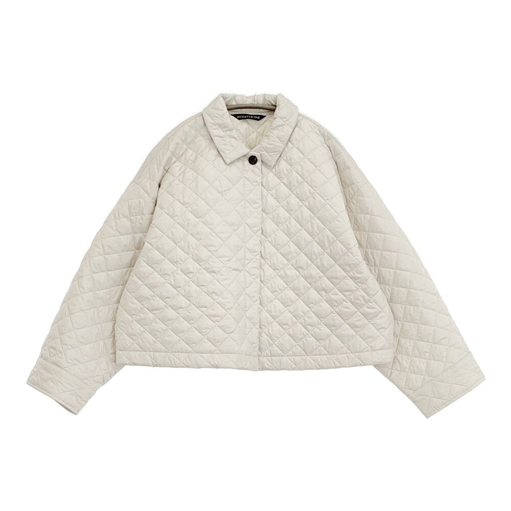 Rakuten - mizuiro-ind キルティングショートブルゾン 定価24200円 キルティングジャケット 24AW ホワイト レディース ミズイロインド【中古】6-0207T