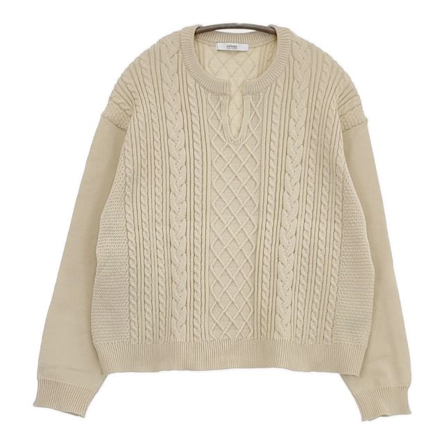 JOURNAL STANDARD relume ウォッシャブルエステルヤーンケーブルプルオーバー セーター ニット 23AW ベージュ レディース ジャーナルスタンダードレリューム【中古】5-0825M(4.0)