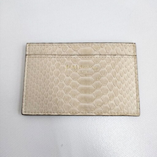 J&M Davidson 未使用品 レザー 革 パイソン PLAIN PYTHON CALF 2TONE カードケース アイボリー ジェイアンドエムデヴィッドソン【中古】4-0904G J&M Davidson 未使用品 レザー 革 パイソン PLAIN PYTHON CALF 2TONE カードケース アイボリー ジェイアンドエムデヴィッドソン【中古】4-0904G