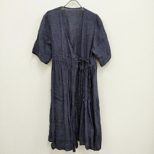 nest Robe 01162-1129 リネン インディゴ カシュクール ワンピース ネイビー レディース ネストローブ【中古】4-0904S nest Robe 01162-1129 リネン インディゴ カシュクール ワンピース ネイビー レディース ネストローブ【中古】4-0904S