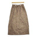 Lelill リバーシブル レオパード柄/迷彩Aラインスカート 定価24200円 サイズ38 ロングスカート 24AW ベージュ レディース レリル【中古】4-...
