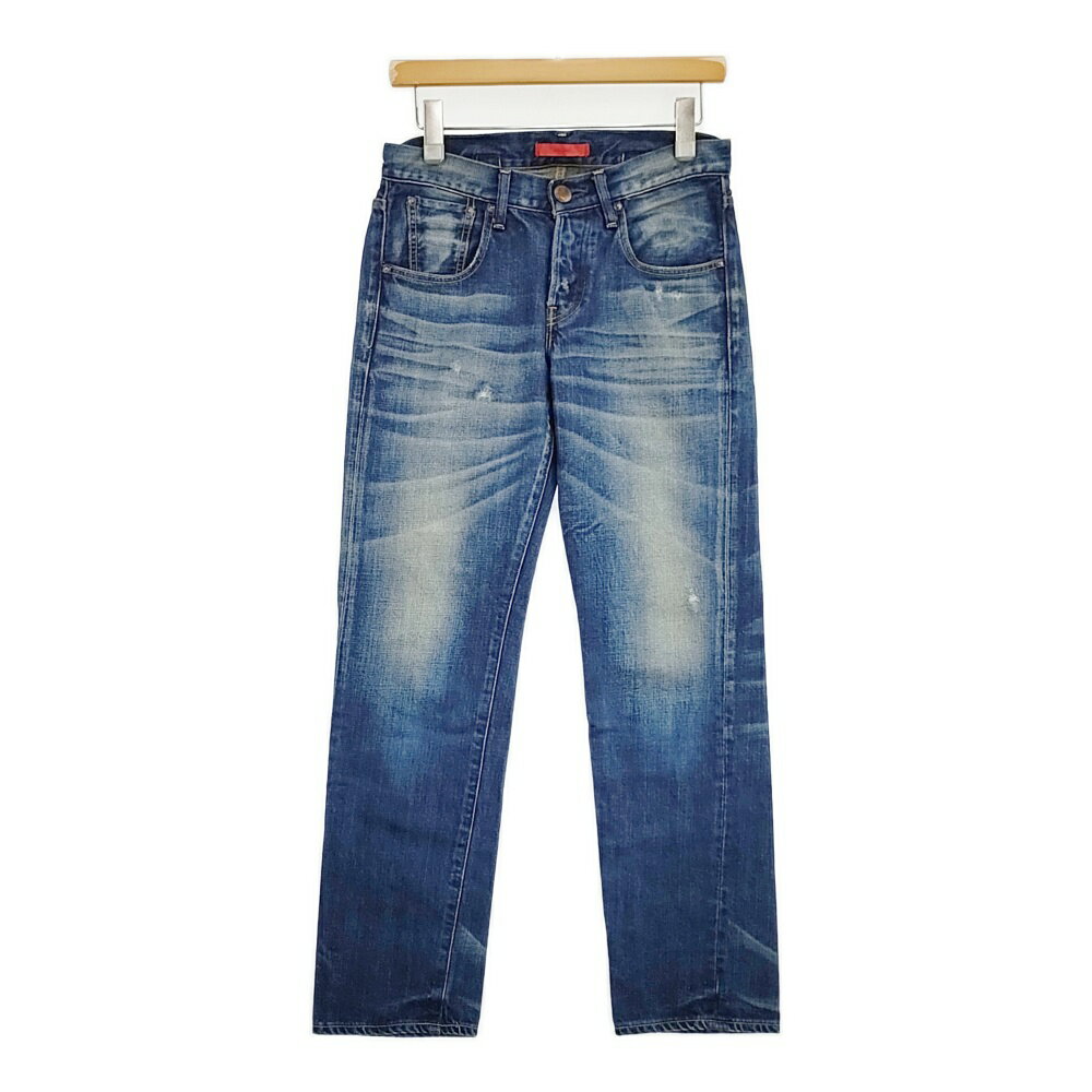 Rakuten - RED CARD ヴィンテージ加工 ストレート 23インチ 日本製 デニムパンツ ブルー レディース レッドカード【中古】6-0321G