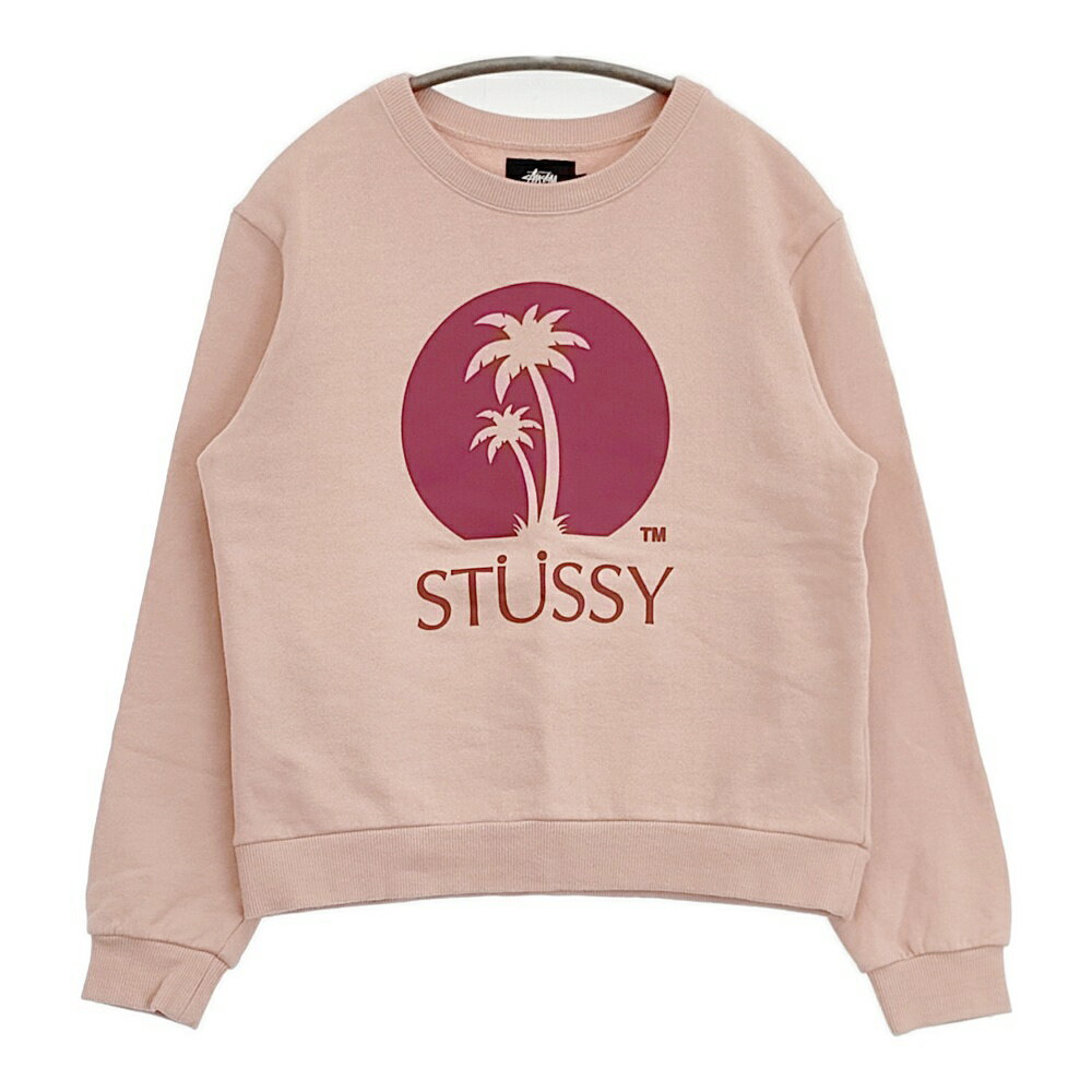 stussywomen ワイドスリーブロゴスウェット Stussy Flip Crewneck Fleece Berry | SNEAKERBOX