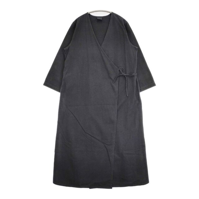 atelier Rough atour ラフ アトゥール 日本製 コットン カシュクール ワンピース ブラック レディース【中古】6-0523M