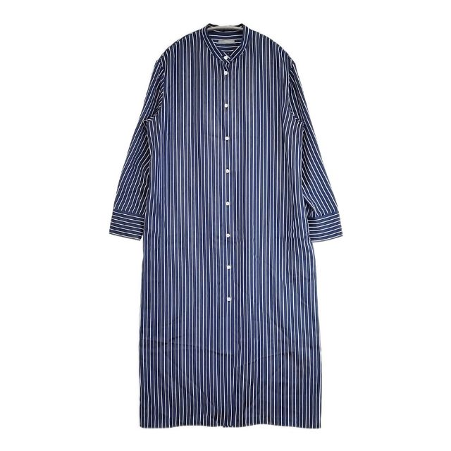 Rakuten - theory luxe SHELBI BOTAN ストライプ シャツワンピ ワンピース ネイビー ホワイト レディース セオリーリュクス【中古】6-0523M
