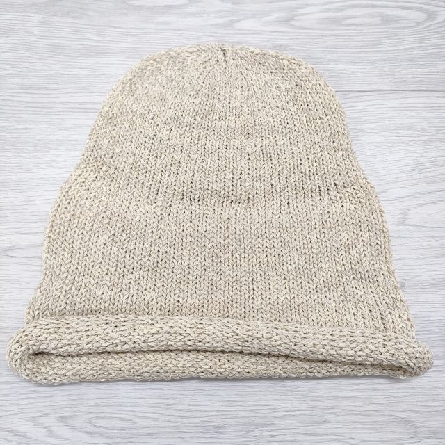 Indietro Association 新品 Japanese Paper Knit Cap 和紙混紡 定価8800円 サイズF ニットキャップ ベージュ メンズ インディエトロアソシエーション4-0408G◎